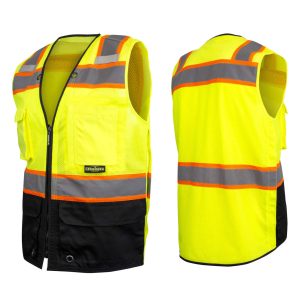 Radians SV51B Two Toned Type R Class 2 Color-Blocked Vest with Zipper